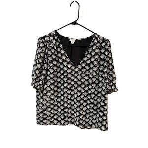 J.Crew‎ Women's Size Medium Black Blouse Top